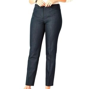 TALBOTS Women's 12 Charcoal Gray Hampshire Curvy Polished Denim Trousers‎ Pants
